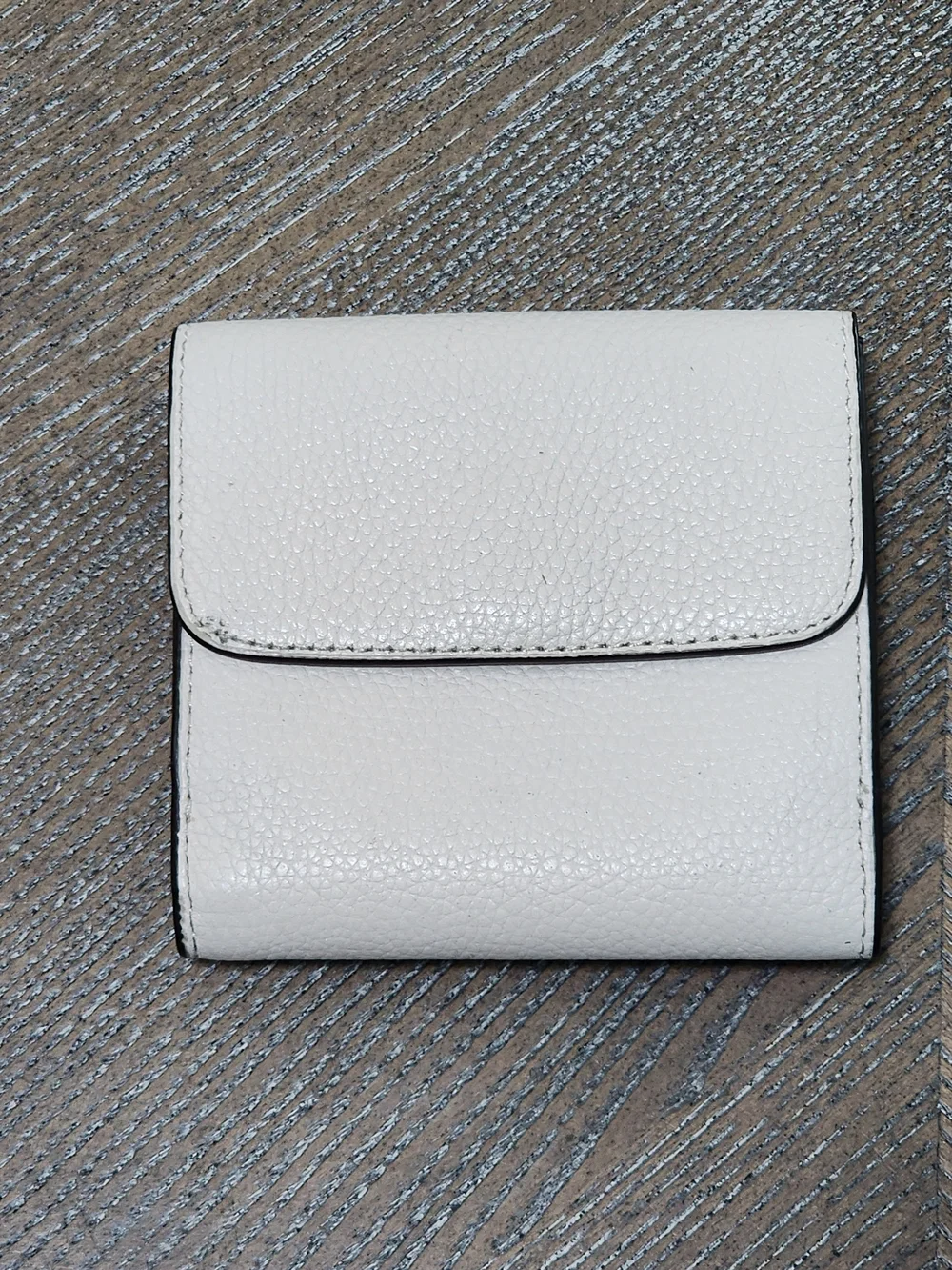 Coach White Studded Leather Compact Wallet - Picture 6 of 10